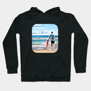 Father and child beach passive income make money Hoodie